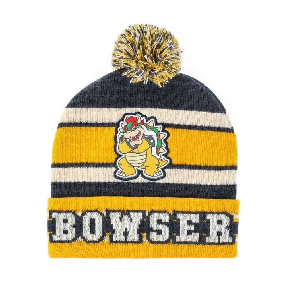 Boys Super Mario Bowser Beanie Hat and Gloves 2-Piece Set